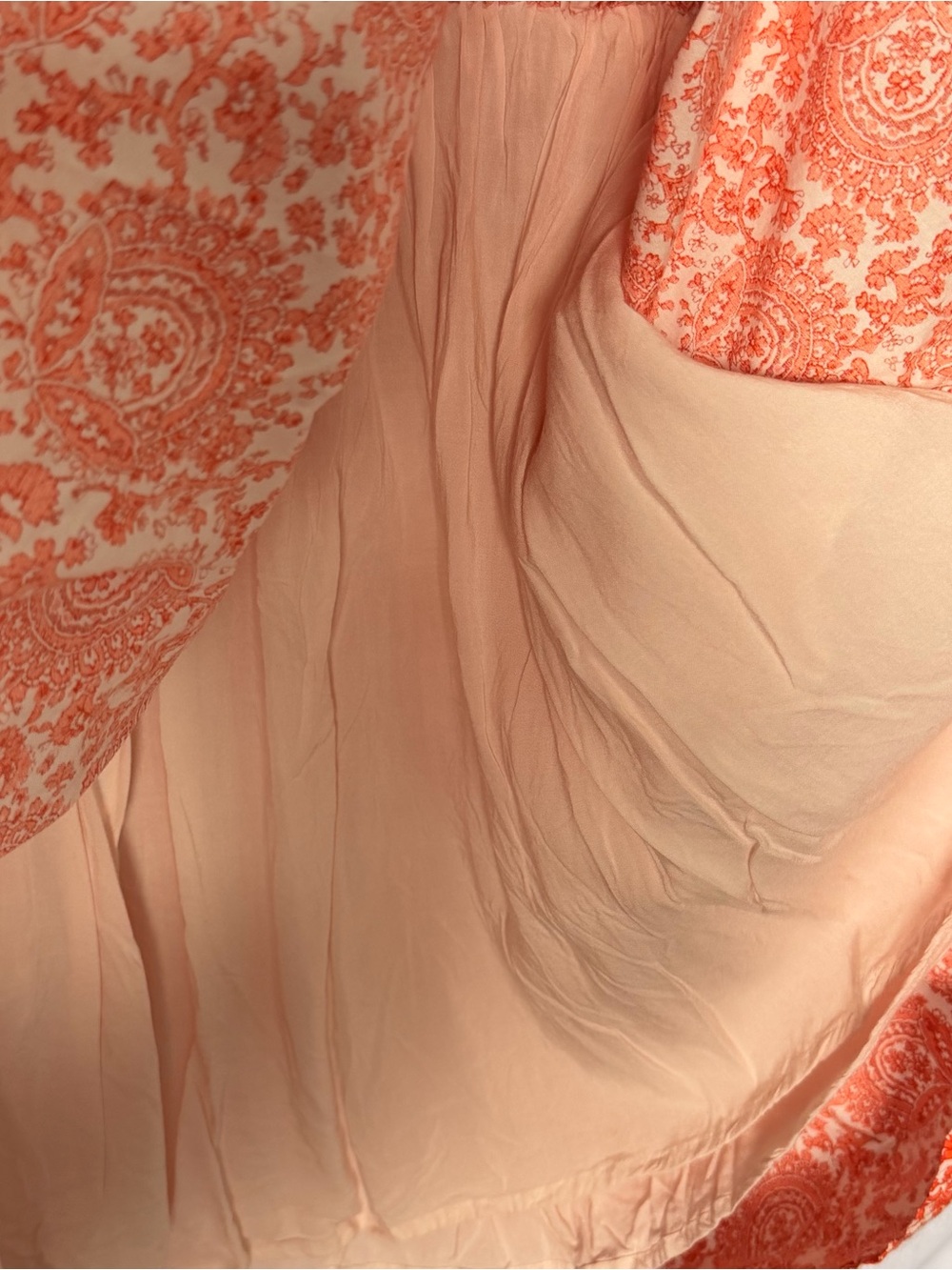 New J Crew Orange White Floral Poplin 100% Cotton Ruffle Collar Small Mini Dress - Picture 13 of 17
